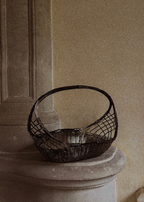 Panier argent Tressé