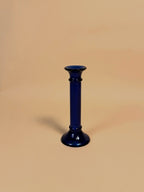 Soliflore / Bougeoir bleu en verre d'espagne