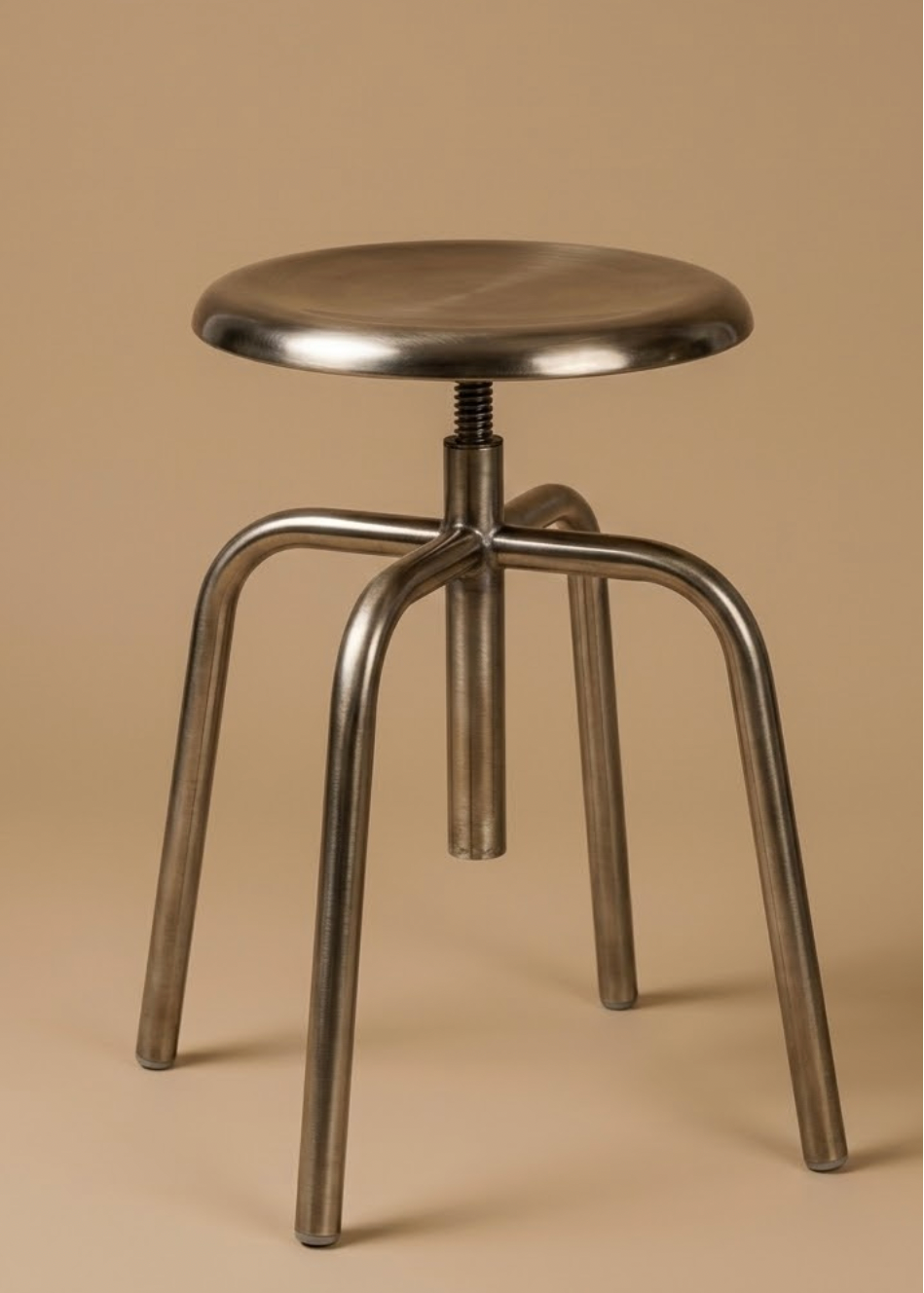 Tabouret Atelier en chrome