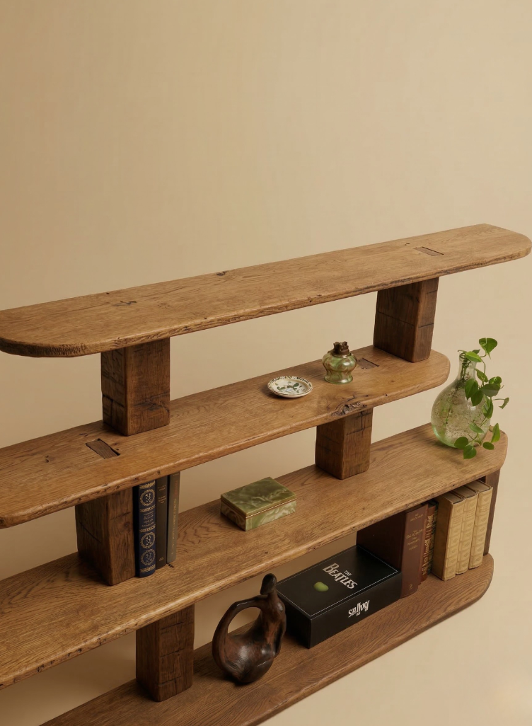 Etagère Design Brutaliste (bois massif)