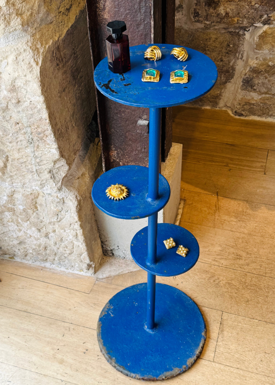 Porte Plantes Brut Bleu