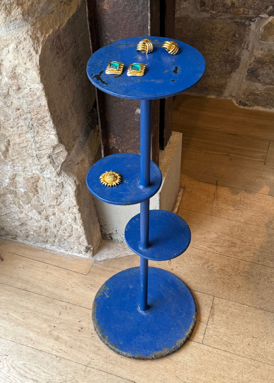 Porte Plantes Brut Bleu