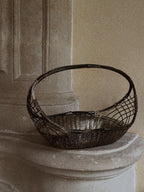 Panier argent Tressé