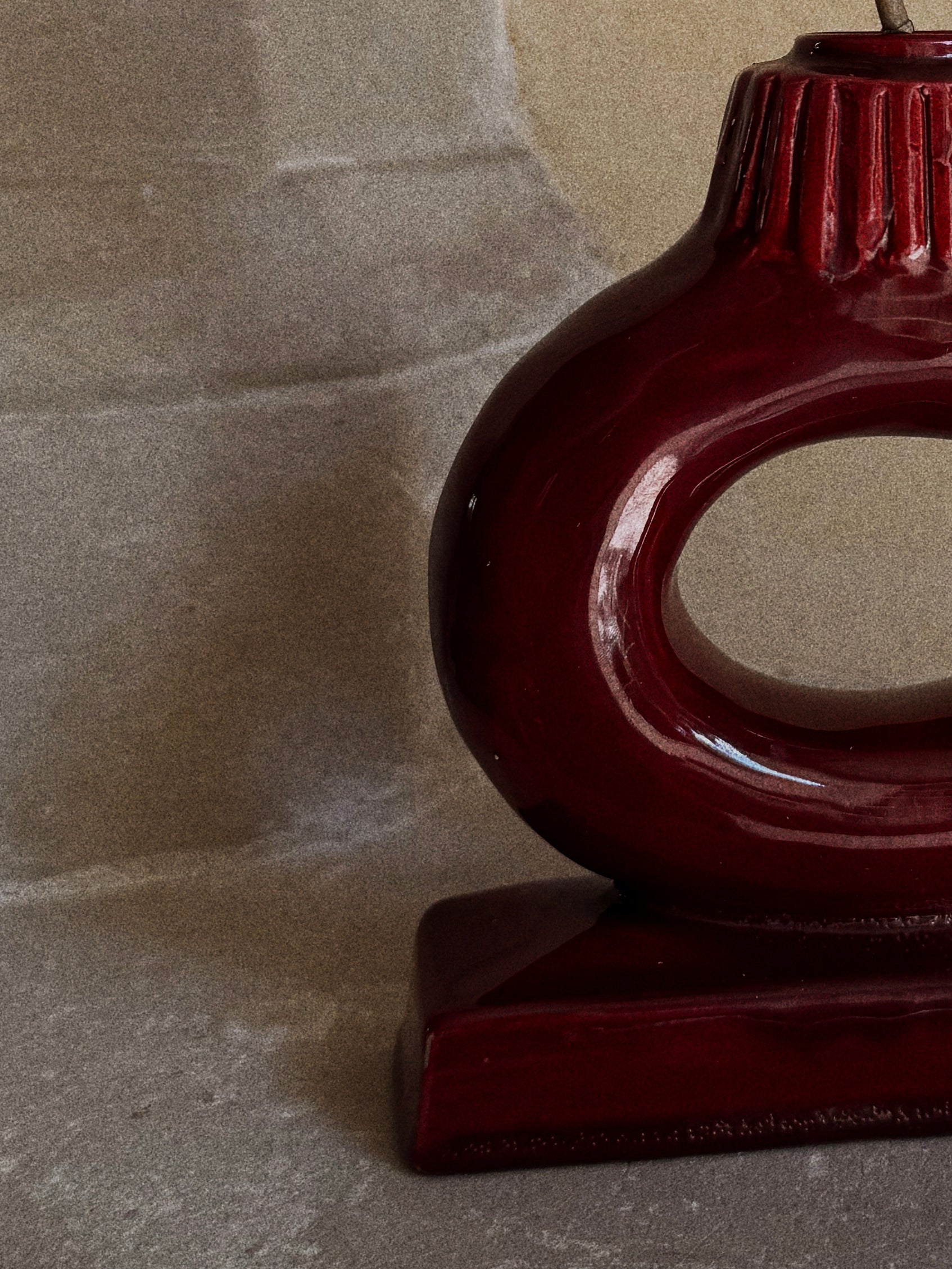 Bougeoir / Soliflore Anneau rouge