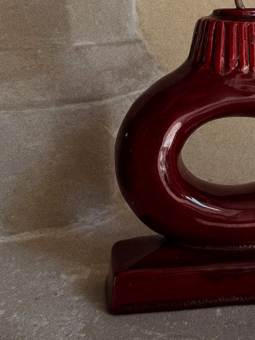 Bougeoir / Soliflore Anneau rouge