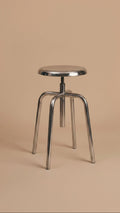 Tabouret Atelier en chrome